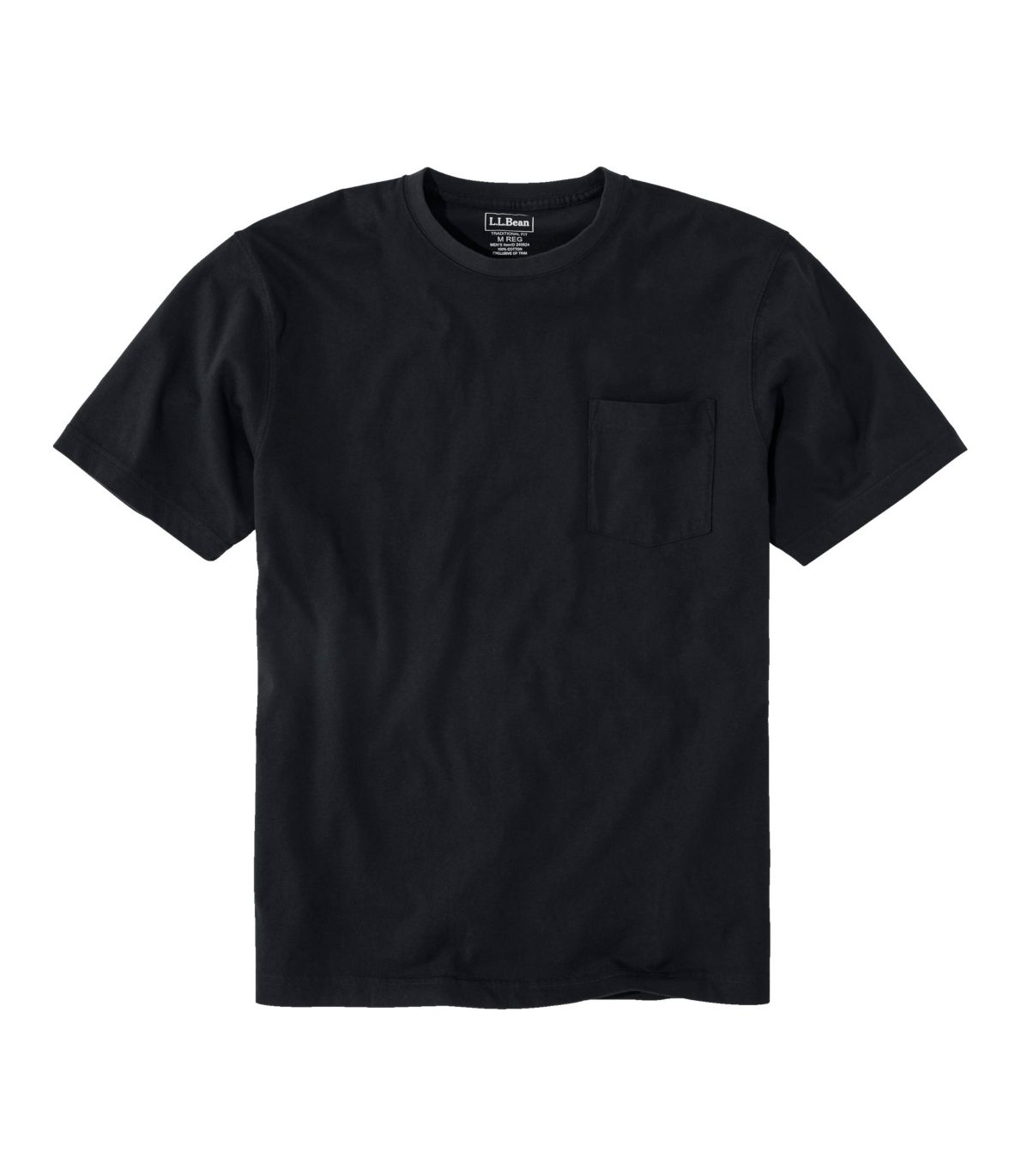 L.L. Bean Men's Carefree Unshrinkable Tee with Pocket