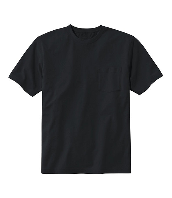 Men's Carefree Unshrinkable Shirt with Pocket, Black, largeimage number 0