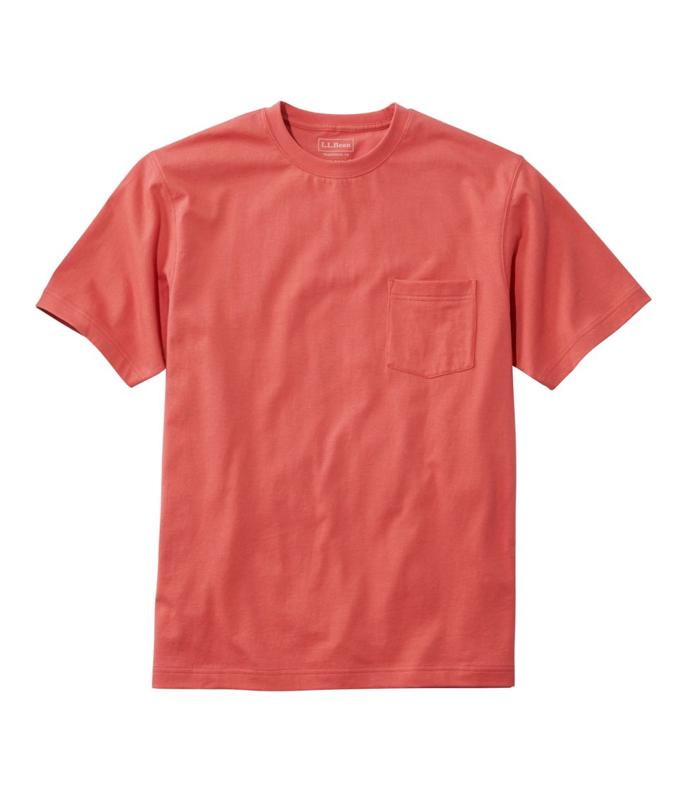 Men's Carefree Unshrinkable Tee with Pocket, Traditional Fit at L.L. Bean