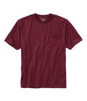 Men's Carefree Unshrinkable Tee with Pocket, Traditional Fit