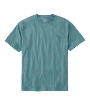 Men's Carefree Unshrinkable Tee with Pocket, Traditional Fit