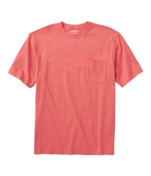 Men's Carefree Unshrinkable Tee with Pocket, Traditional Fit