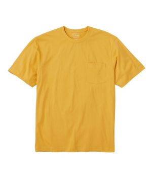 Men's Carefree Unshrinkable Tee with Pocket, Traditional Fit