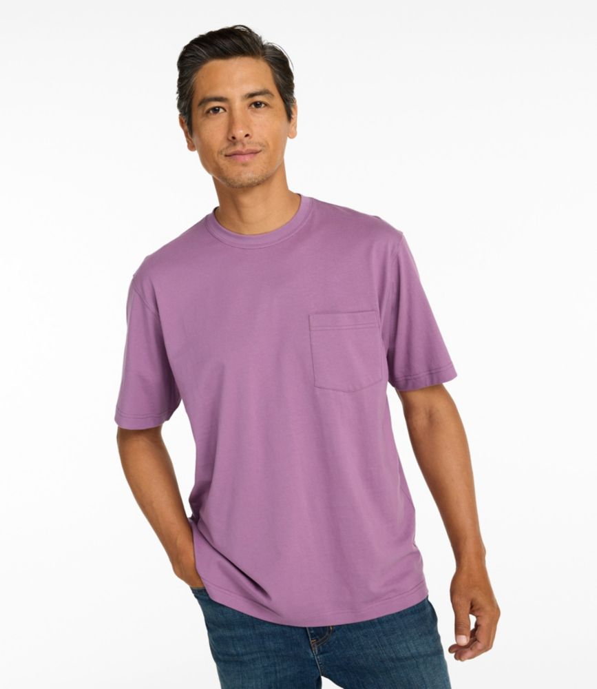 Men's Carefree Unshrinkable Tee with Pocket, Traditional Fit