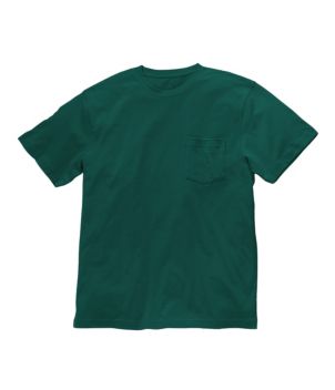 Men's Carefree Unshrinkable Tee with Pocket, Traditional Fit