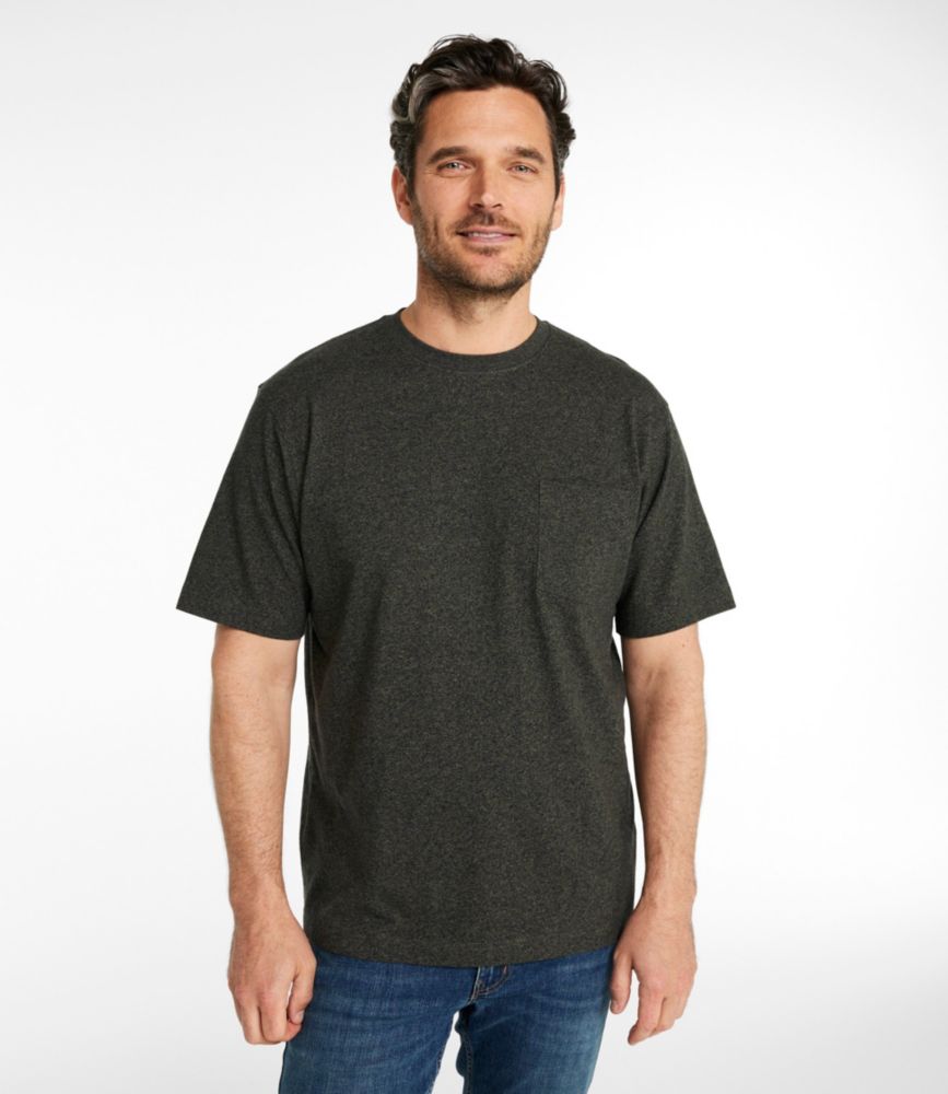 Men's Carefree Unshrinkable Tee with Pocket, Traditional Fit