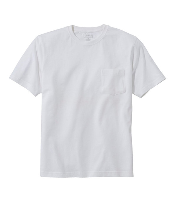 Men's Carefree Unshrinkable Tee with Pocket, Traditional Fit