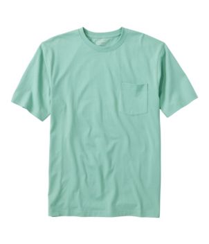 Men's Carefree Unshrinkable Tee with Pocket, Traditional Fit