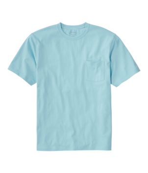 Men's Carefree Unshrinkable Tee with Pocket, Traditional Fit