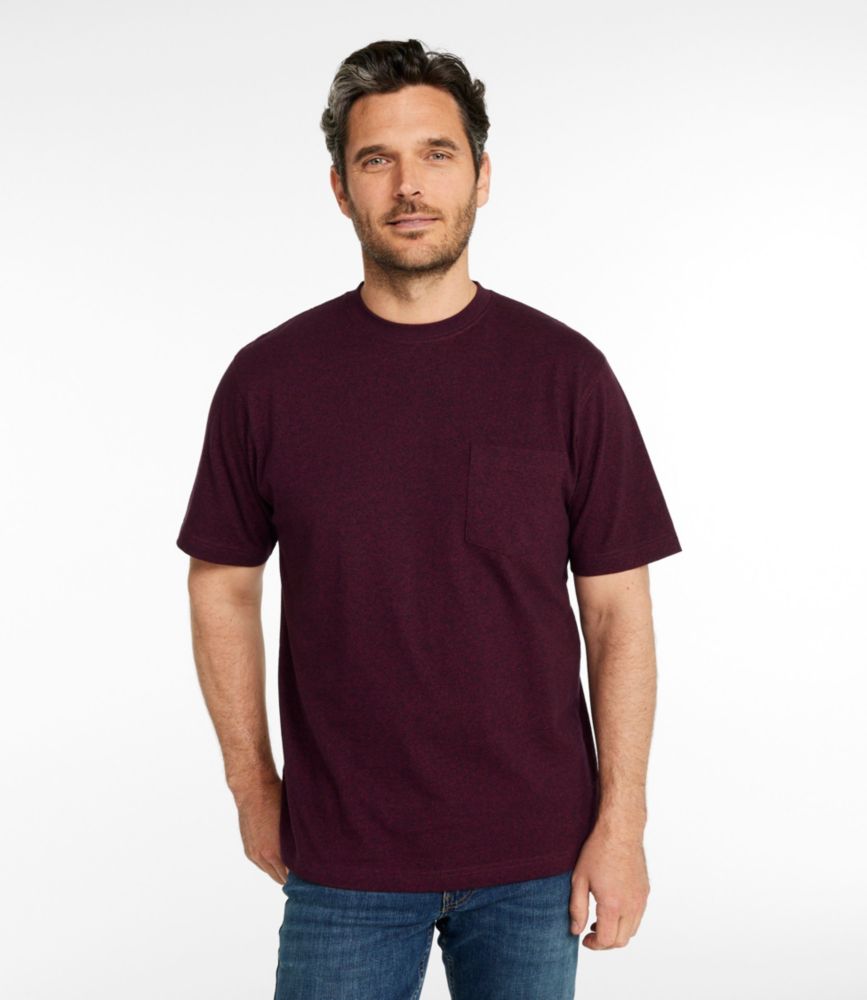 Men's Carefree Unshrinkable Tee with Pocket, Traditional Fit