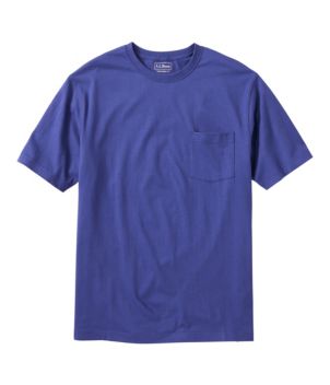 Men's Carefree Unshrinkable Tee with Pocket, Traditional Fit