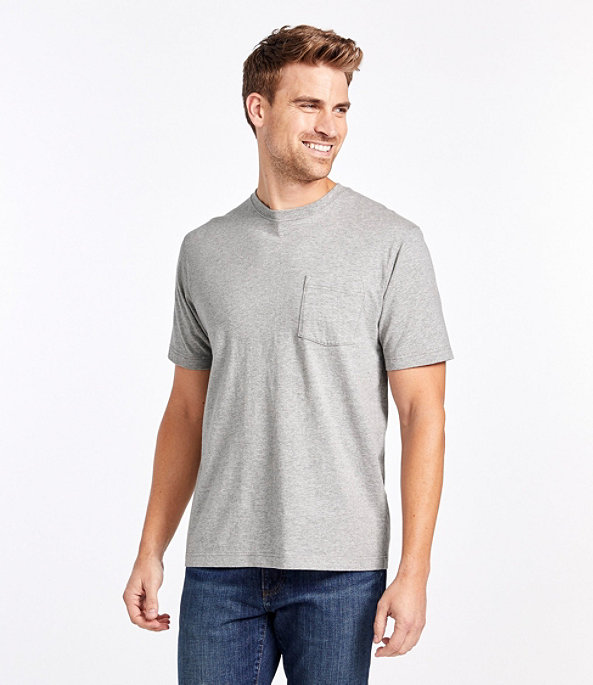 Men's Carefree Unshrinkable Shirt with Pocket, Charcoal Heather, large image number 1