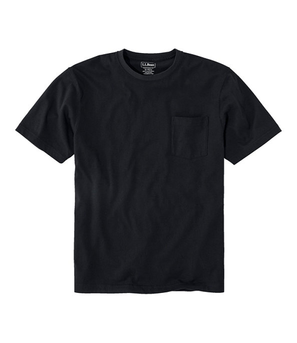 Men's Carefree Unshrinkable Shirt with Pocket, Black, large image number 0