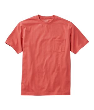 Men's Carefree Unshrinkable Tee with Pocket, Traditional Fit