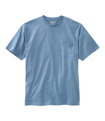 Men's Carefree Unshrinkable Tee with Pocket, Traditional Fit | at L.L.Bean