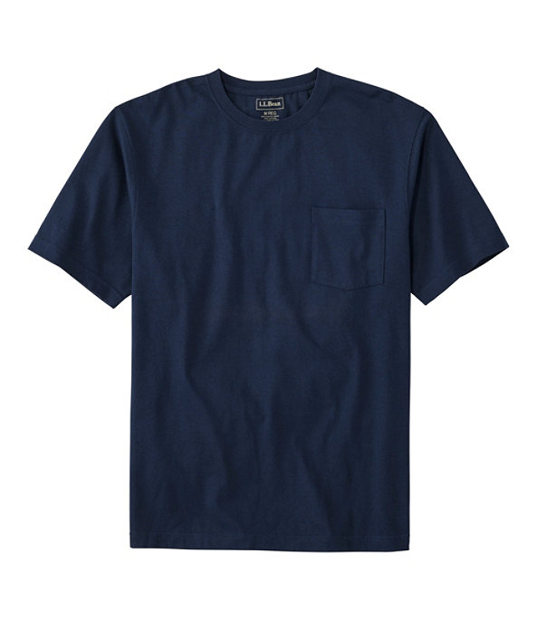 Men's Carefree Unshrinkable Shirt with Pocket, Navy Blue, large image number 0