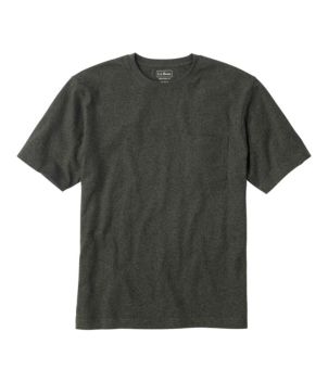 Men's Carefree Unshrinkable Tee with Pocket, Traditional Fit