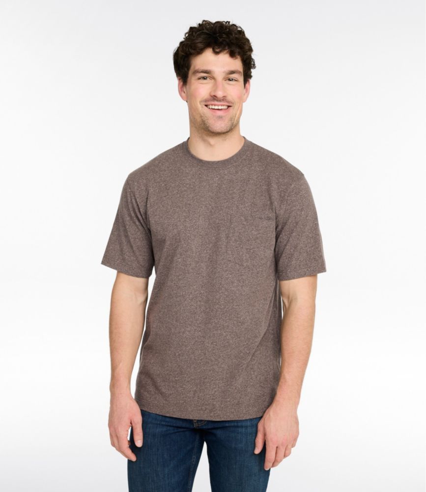 Men's Carefree Unshrinkable Tee with Pocket, Traditional Fit