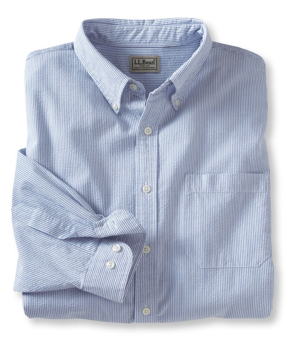 Men's Seersucker Shirt, Traditional Fit Stripe | Shirts & Tops at L.L.Bean