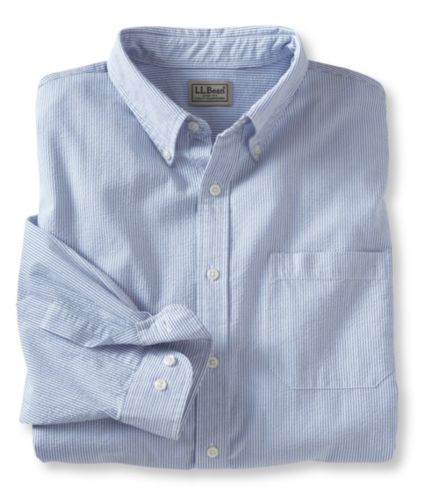 seersucker shirt stripe traditional shirts bean sleeve