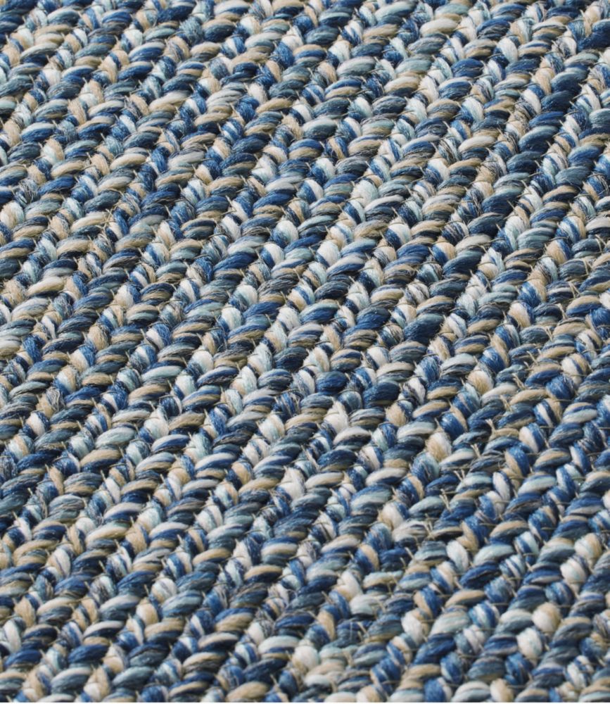 All-Weather Braided Rug, Concentric Pattern Rectangular, Indigo Multi, small image number 3