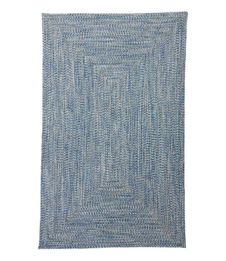 All-Weather Braided Rug, Concentric Pattern Rectangular