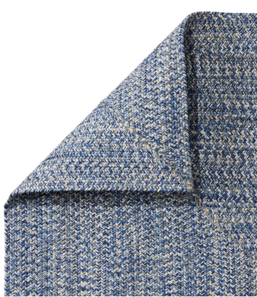 All-Weather Braided Rug, Concentric Pattern Rectangular