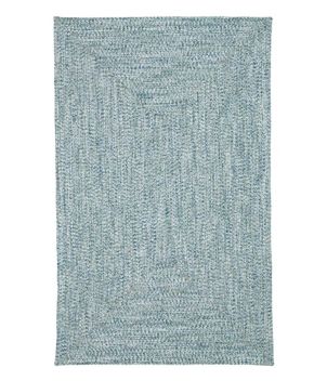 All-Weather Braided Rug, Concentric Pattern Rectangular