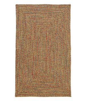 All-Weather Braided Rug, Concentric Pattern Rectangular