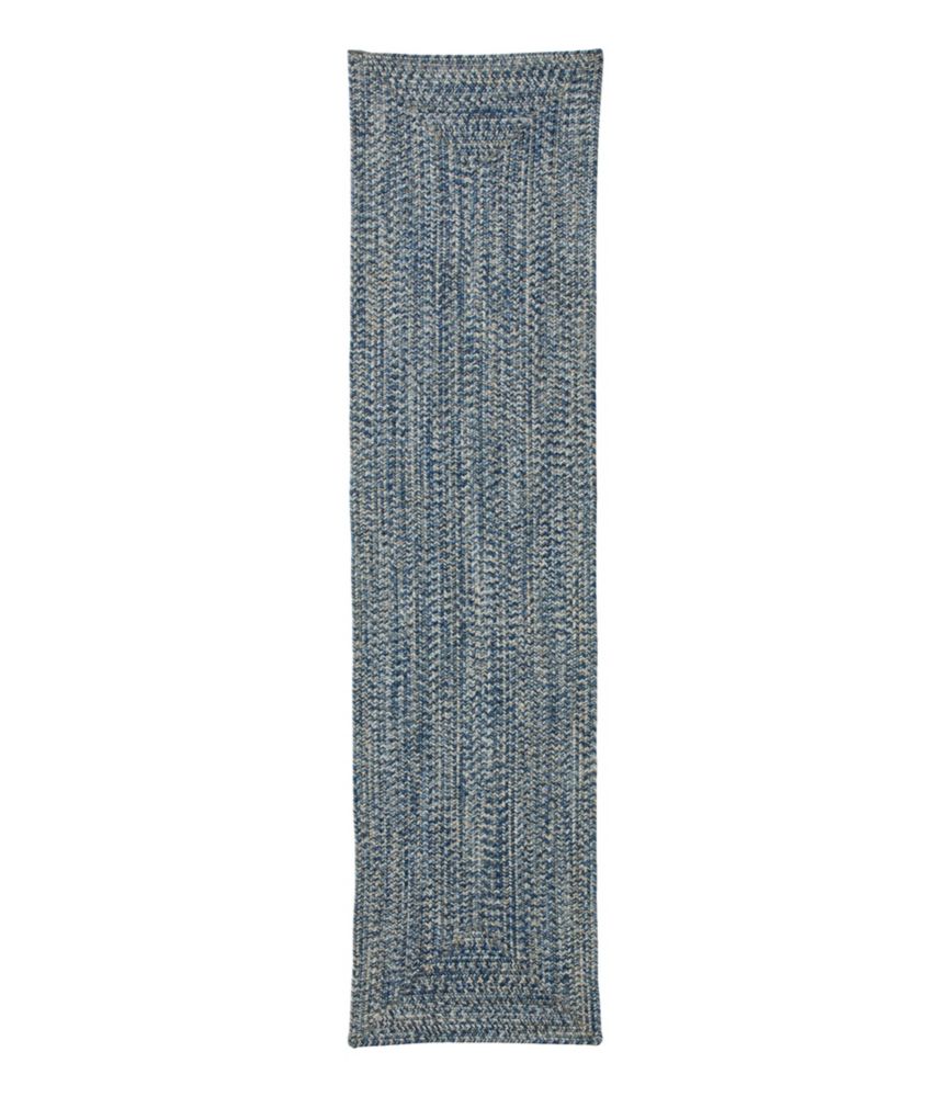 All-Weather Braided Runner, Concentric Pattern Rectangular, Indigo Multi, small image number 1