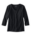 Women's L.L.Bean V-Neck, Three-Quarter-Sleeve, Black, small image number 0