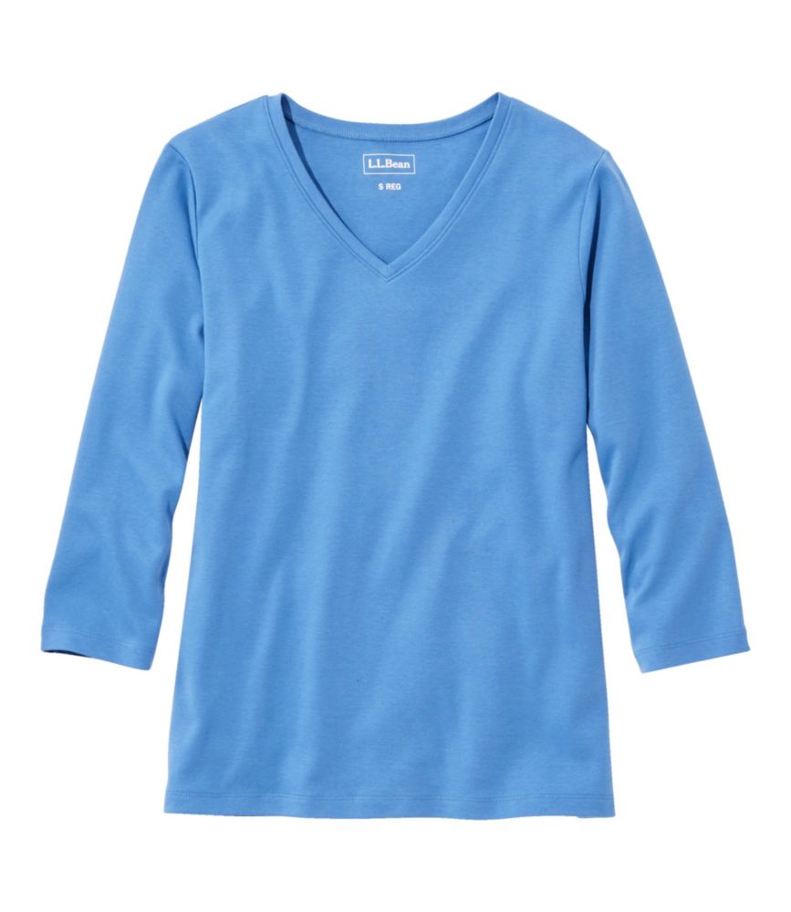 Women's L.L.Bean V-Neck, Three-Quarter-Sleeve