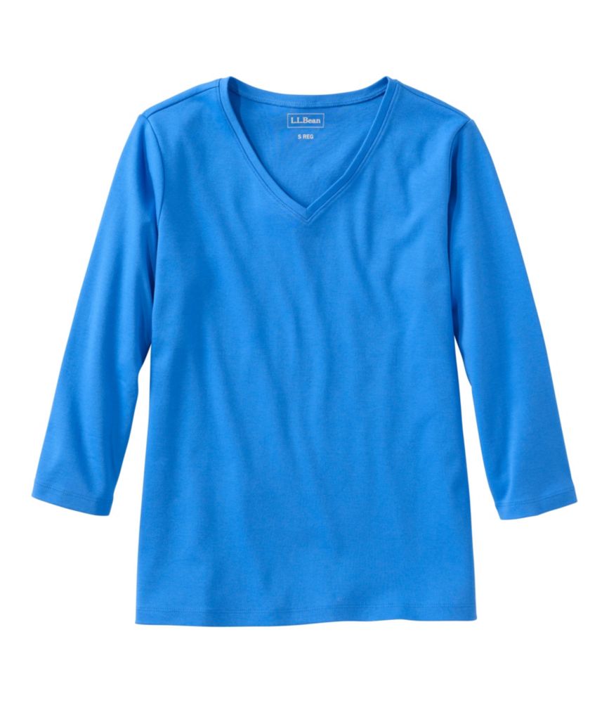 Women's L.L.Bean V-Neck, Three-Quarter-Sleeve