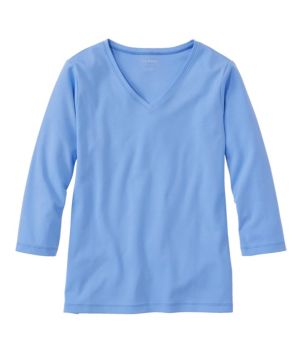 Women's L.L.Bean V-Neck, Three-Quarter-Sleeve