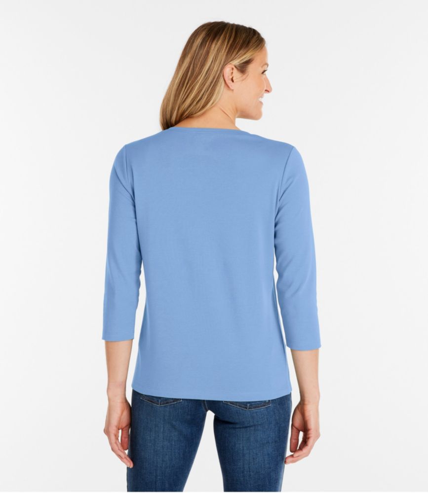 Women's L.L.Bean V-Neck, Three-Quarter-Sleeve