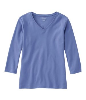 Women's L.L.Bean V-Neck, Three-Quarter-Sleeve