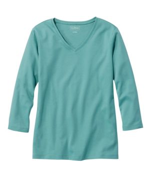 Women's L.L.Bean V-Neck, Three-Quarter-Sleeve
