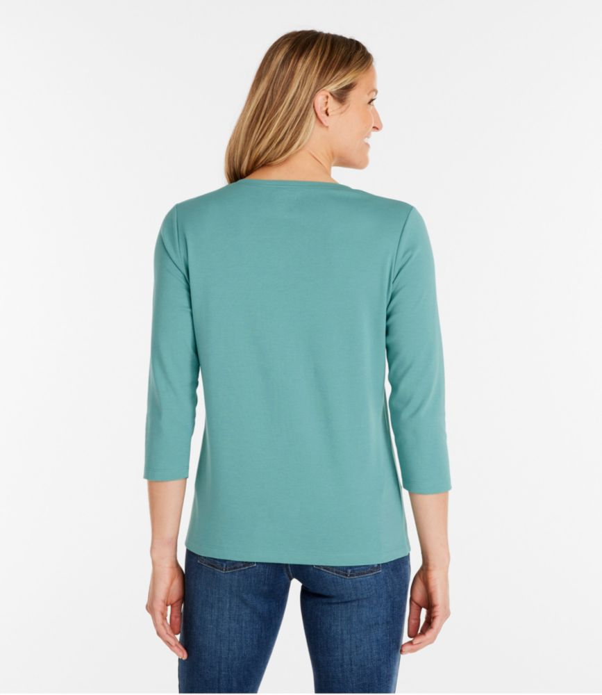 Women's L.L.Bean V-Neck, Three-Quarter-Sleeve