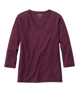 Women's L.L.Bean V-Neck, Three-Quarter-Sleeve
