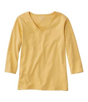 Women's L.L.Bean V-Neck, Three-Quarter-Sleeve