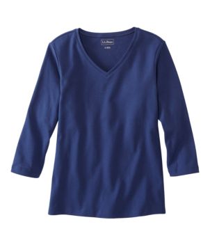 Women's L.L.Bean V-Neck, Three-Quarter-Sleeve