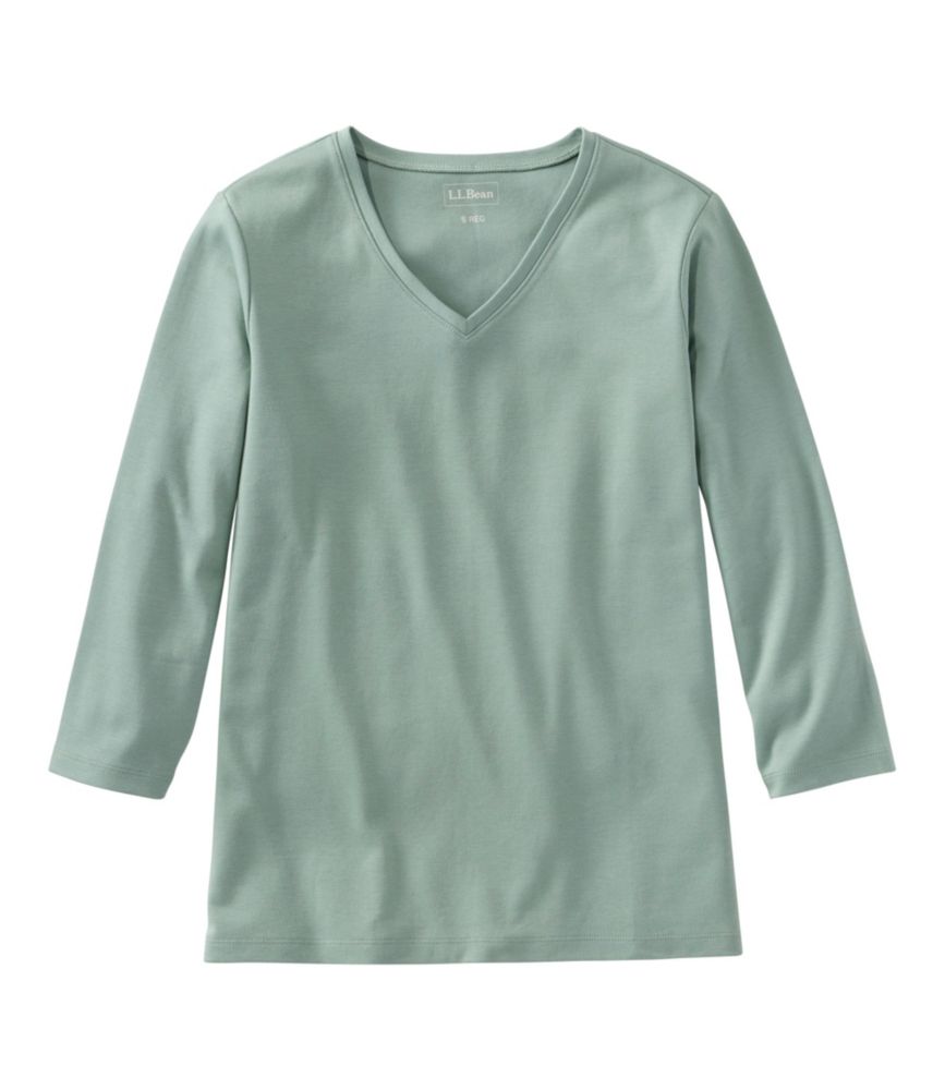 Women's L.L.Bean V-Neck, Three-Quarter-Sleeve