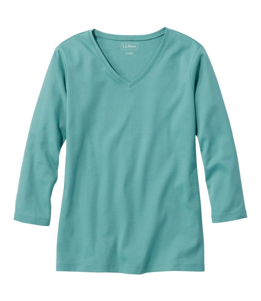 Women's L.L.Bean V-Neck, Three-Quarter-Sleeve