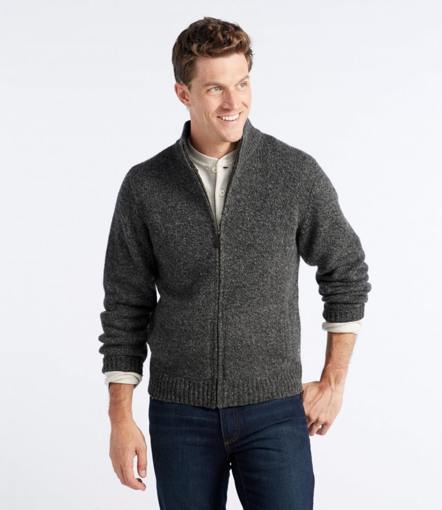 full zip wool sweater