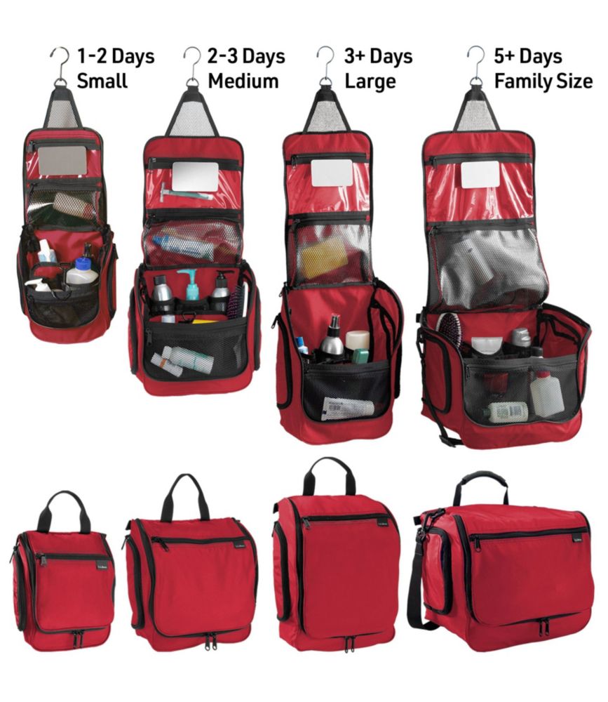 Personal Organizer Toiletry Bag, Family Size, Dark Red, small image number 7