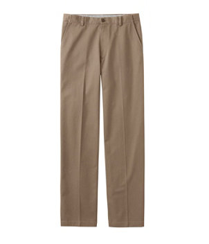 Men's Wrinkle-Free Double L Chinos, Natural Fit Hidden Comfort Plain Front
