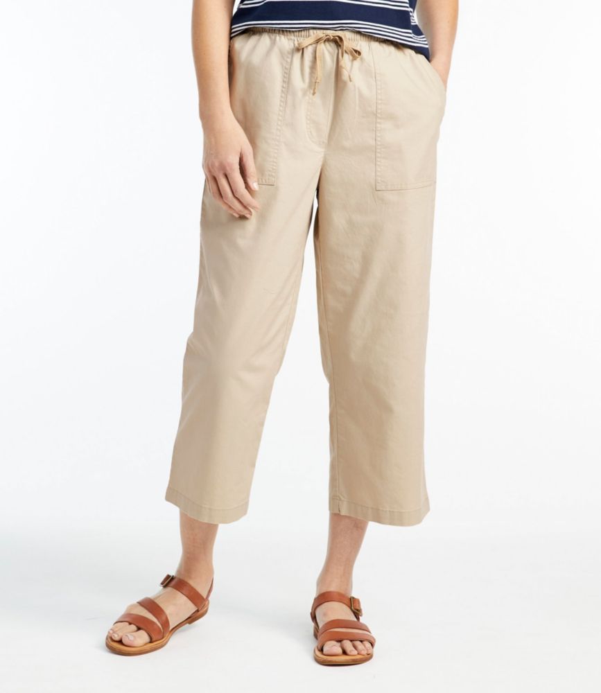 Women's Sunwashed Canvas Pants, Straight-Leg Crop, Coastal Tan, small image number 2