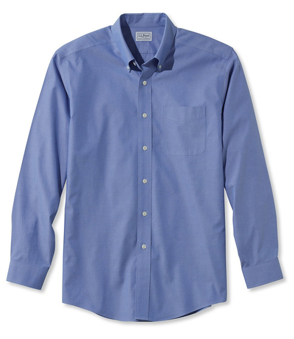 Wrinkle-Free Pinpoint Oxford Cloth Shirt, Blue, largeimage number 4