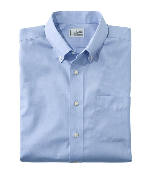 Wrinkle-Free Pinpoint Oxford Cloth Shirt, Blue, large image number 0