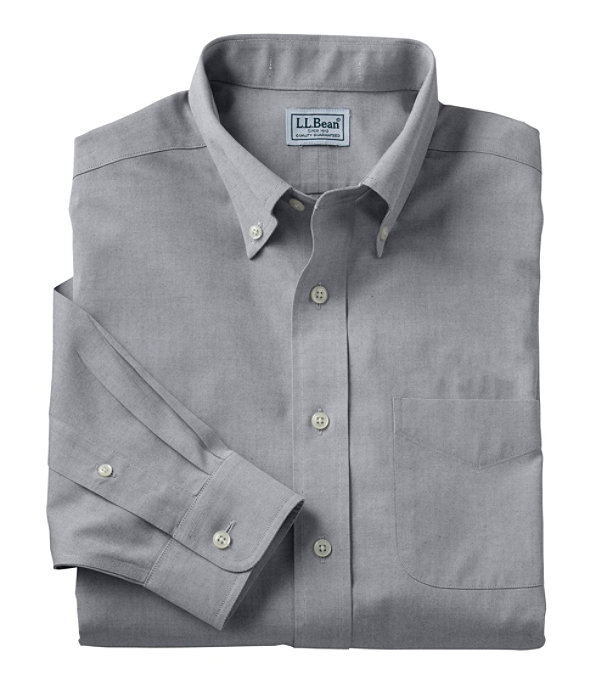 Wrinkle-Free Pinpoint Oxford Cloth Shirt, Charcoal, largeimage number 0